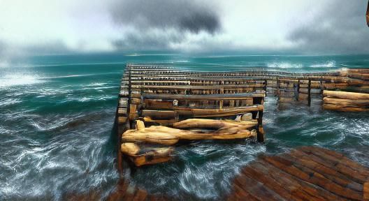 Seascape ruins