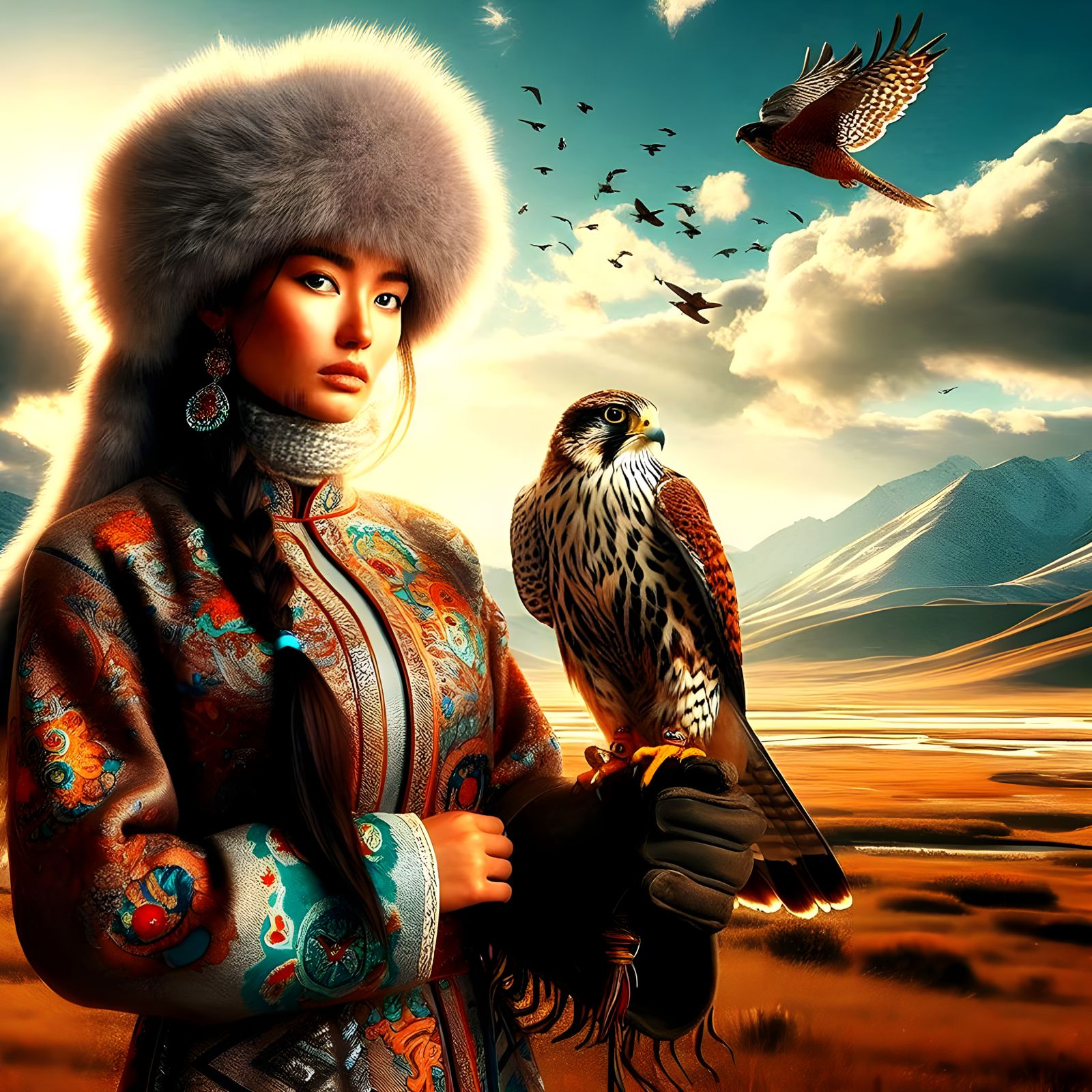 hunting with my falcon