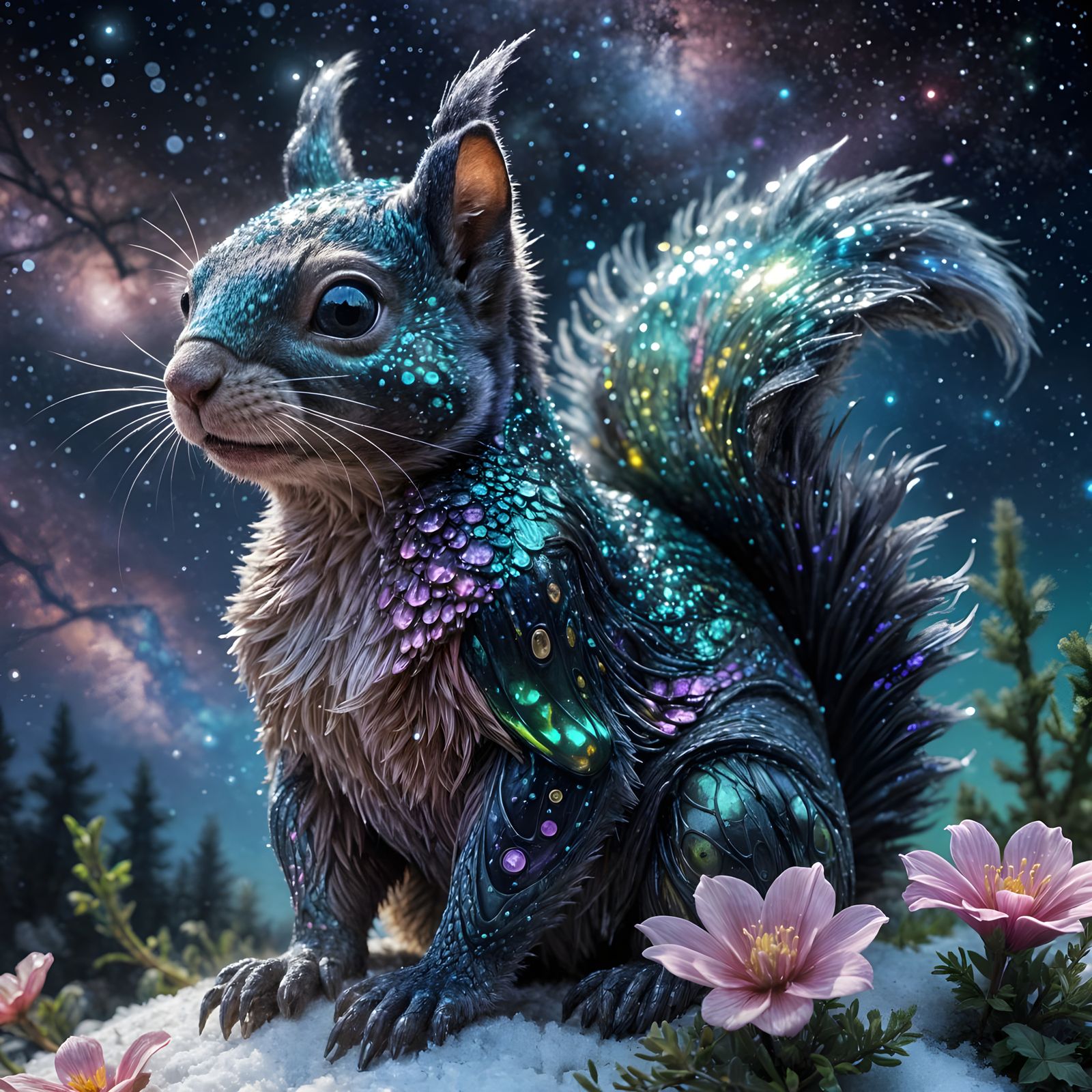Bling Bling Squirrel 💎  by @Sykadelik