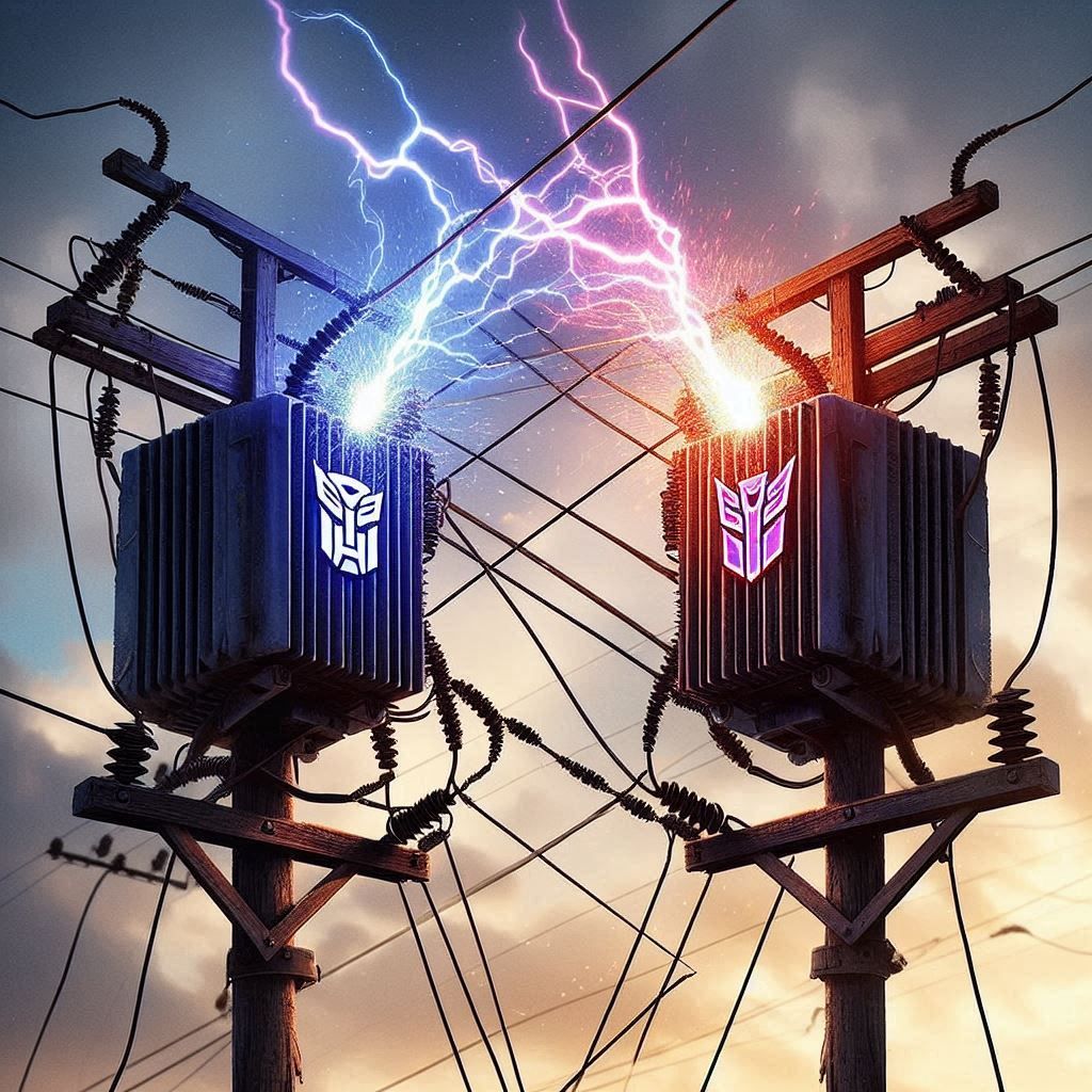 An epic battle of Transformers