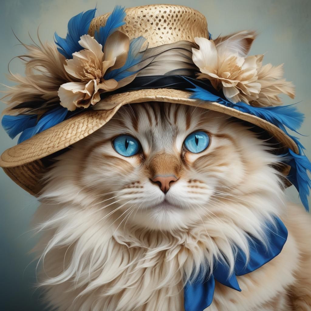 Cat in a Kentucky Derby hat