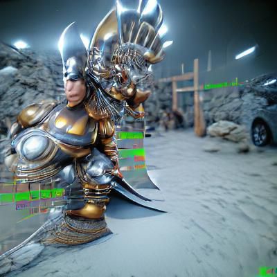 God warrior one against many 8K 3D Unreal Engine