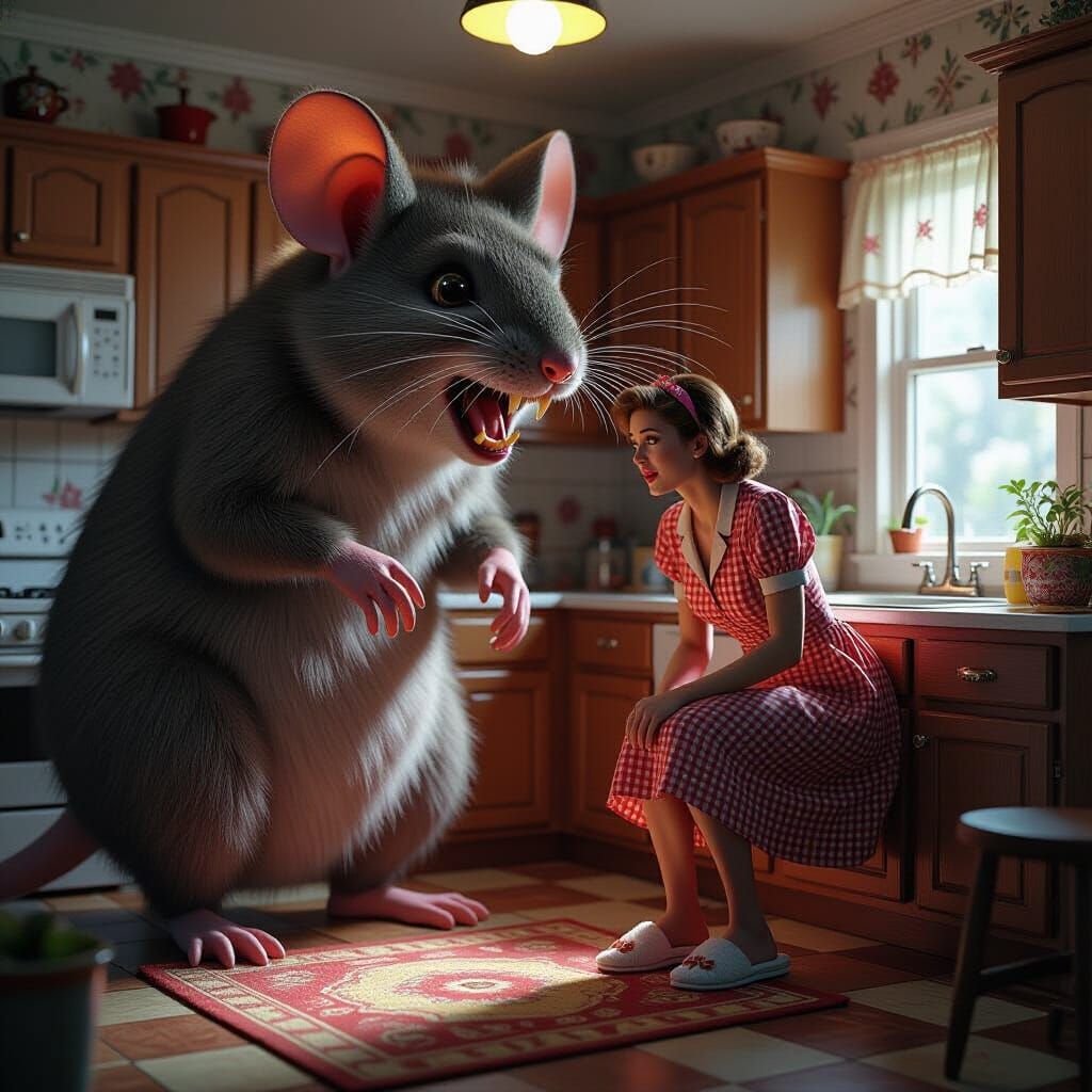 She needs a bigger trap. 