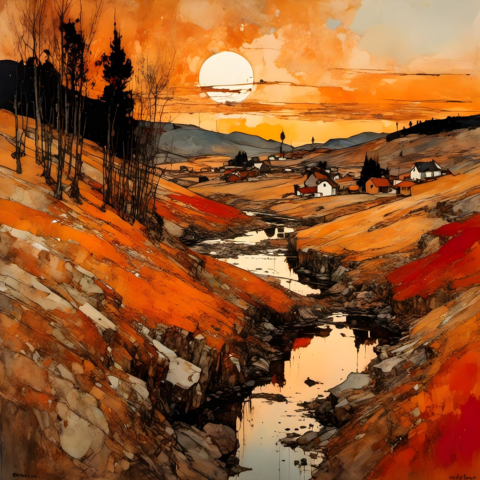 sunset creek  by @Paulo