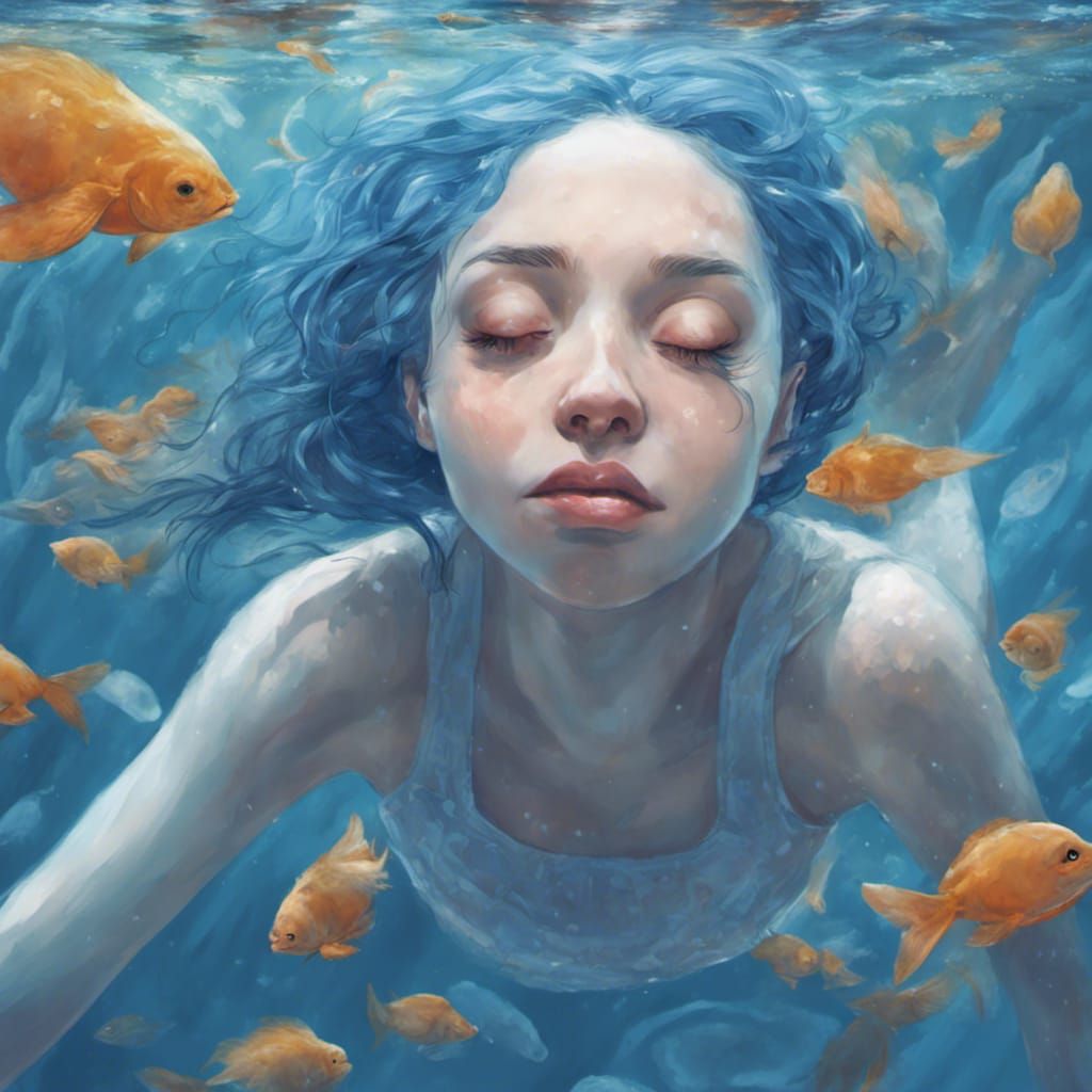 Blue AI Generated Artwork NightCafe Creator