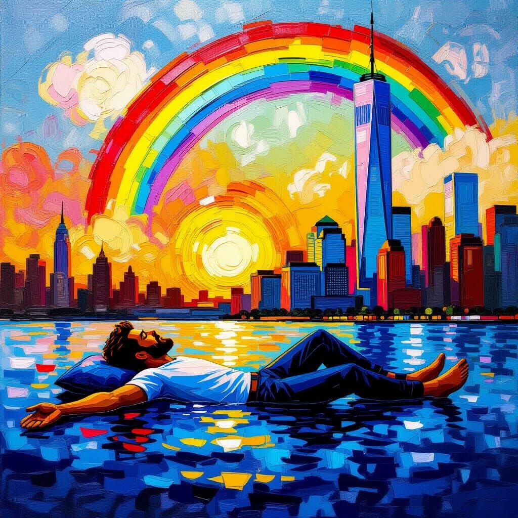 Relaxing under the rainbow