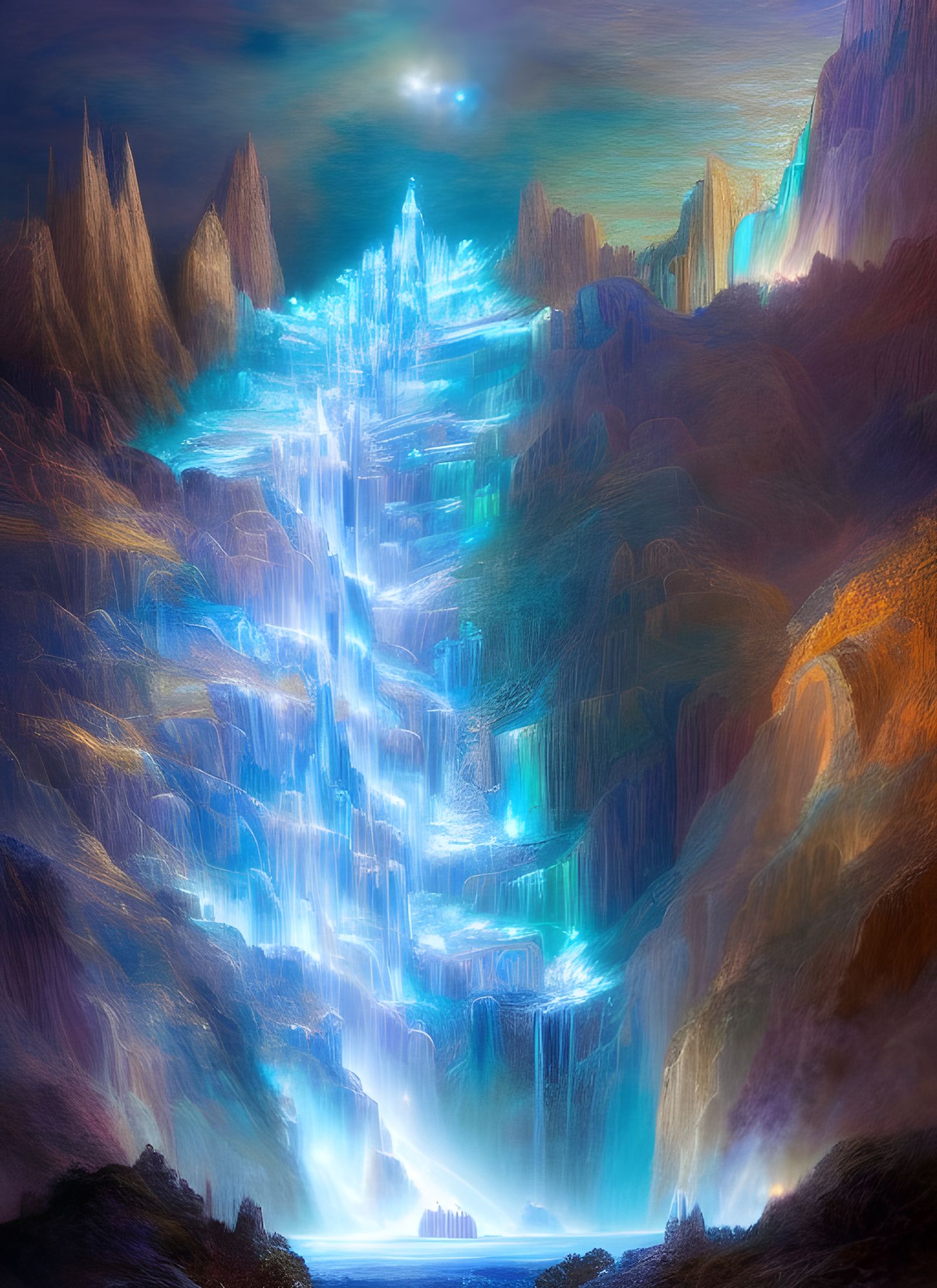 The mountain of God's waterfall undefined