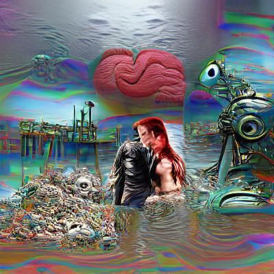 Terminator and little mermaid fall in love