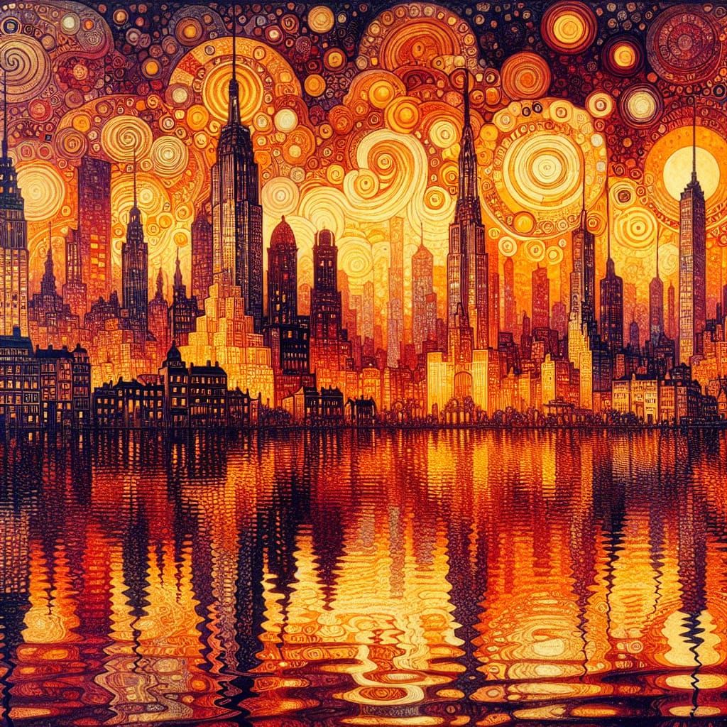 Sunrise over the city