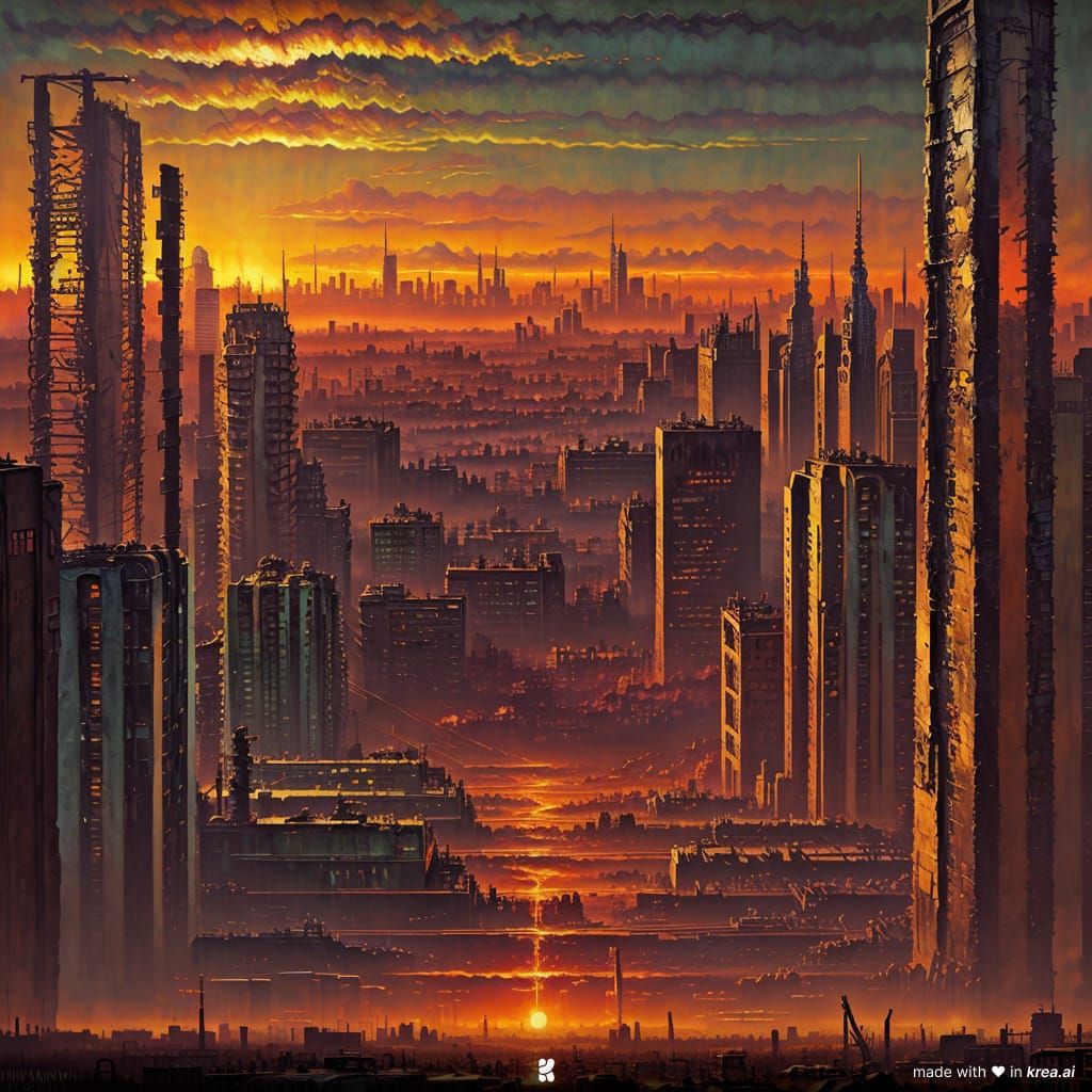 Restless City at sunset