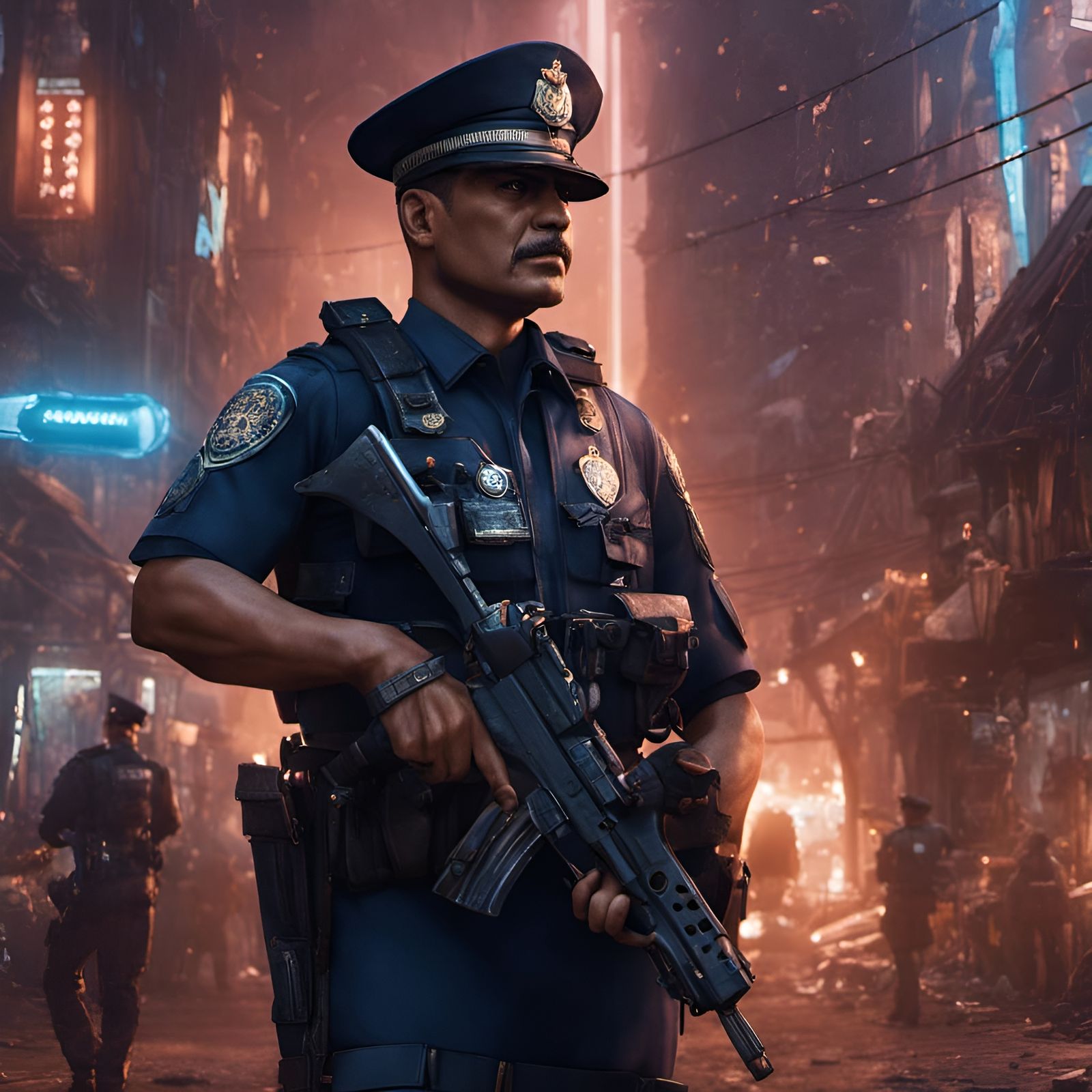 Policeman - AI Generated Artwork - NightCafe Creator