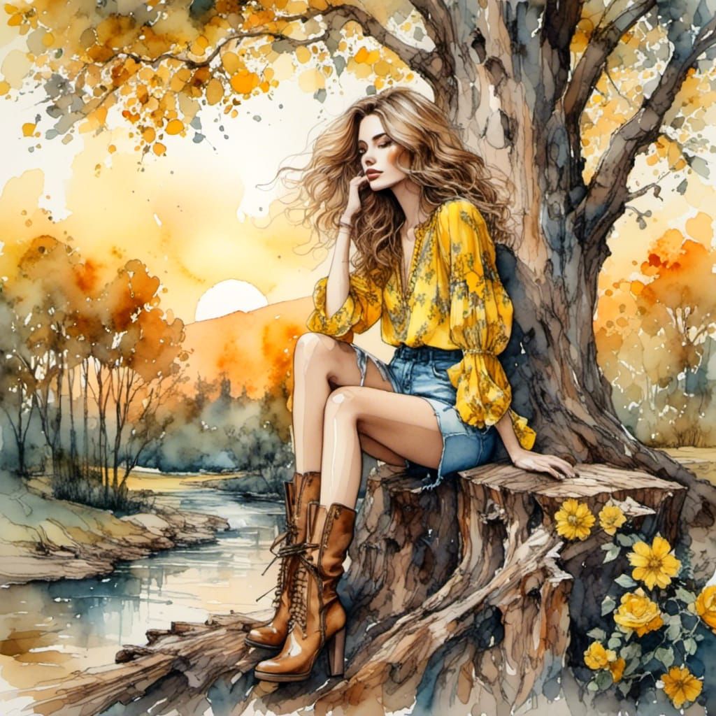 <lora:Ink Drawing:1.0> 