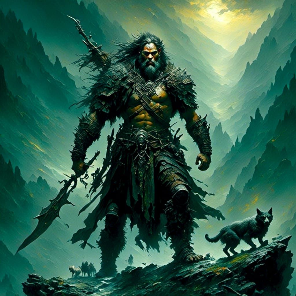 <lora:Creature2:1.0> <lora:Impasto1:1.0> <lora:Mountainous:0...