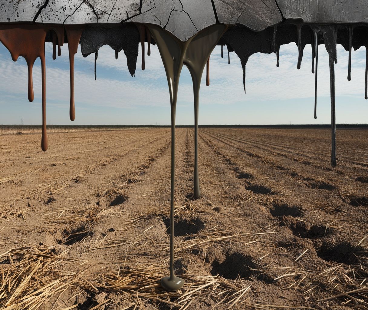 Landscape with straw #3