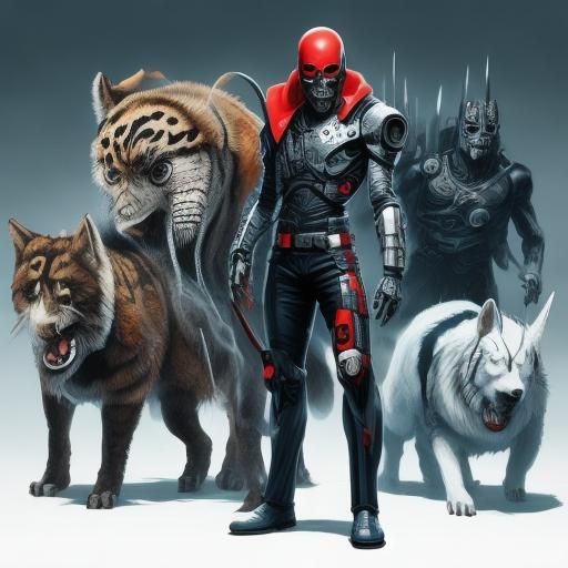 <lora:Horror-Metal-Dream:1.0> cyborg pets