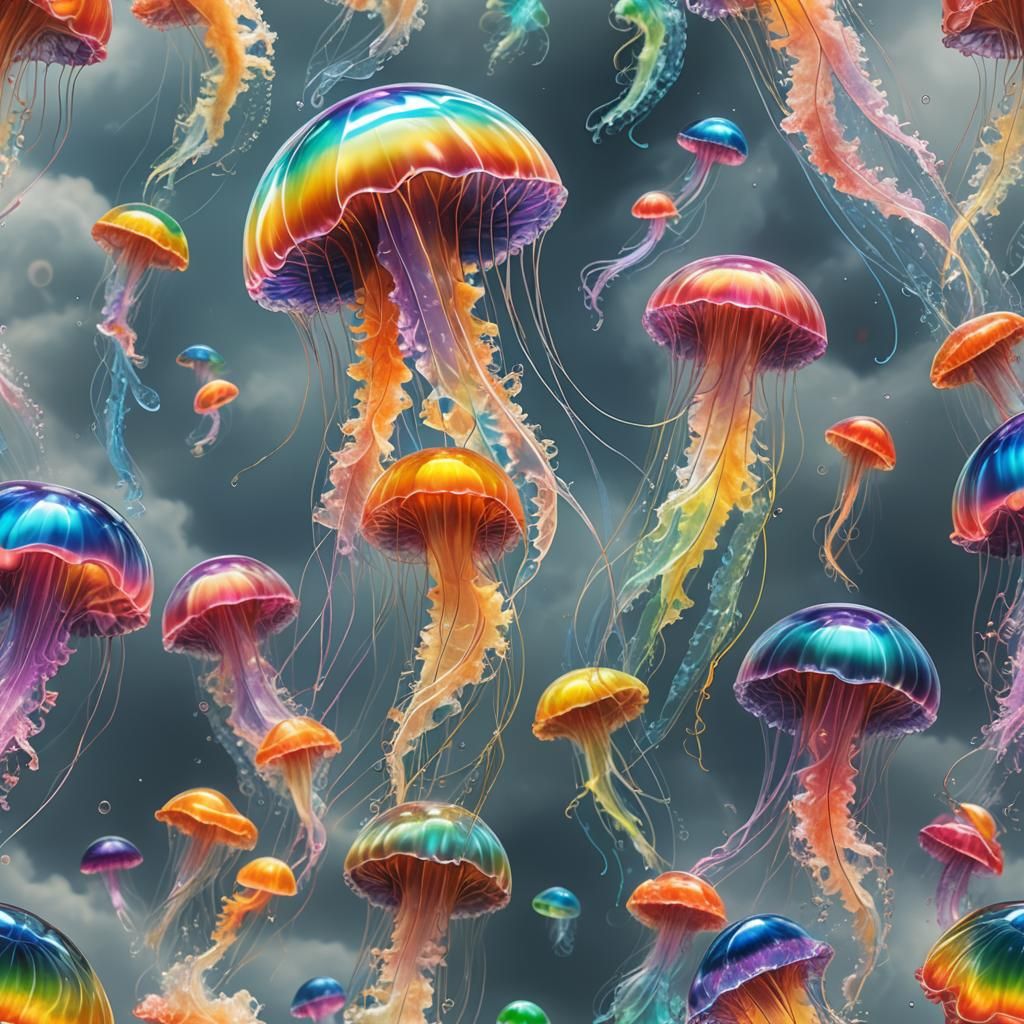 A hyper-realistic digital artwork of a delicate and transpar...