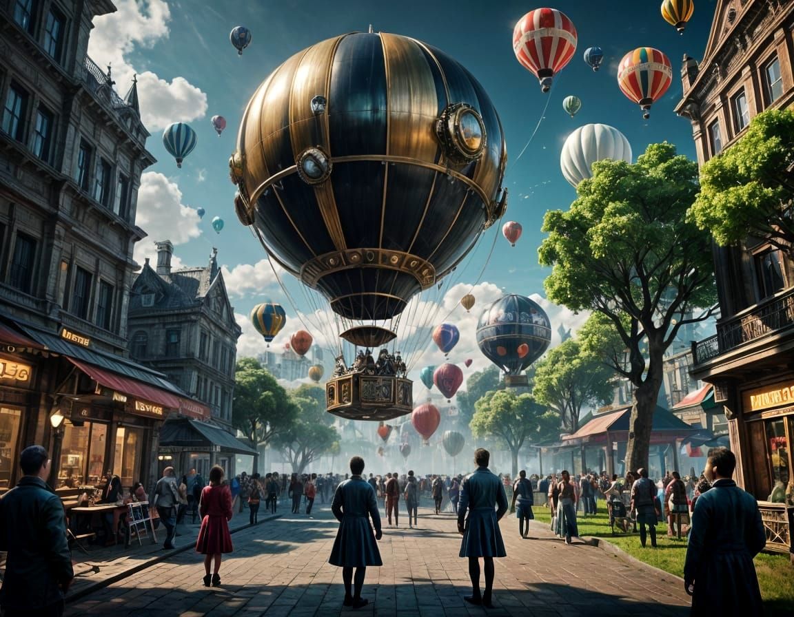 "The Great Steampunk Balloon Race"  by @Swervin Ervin