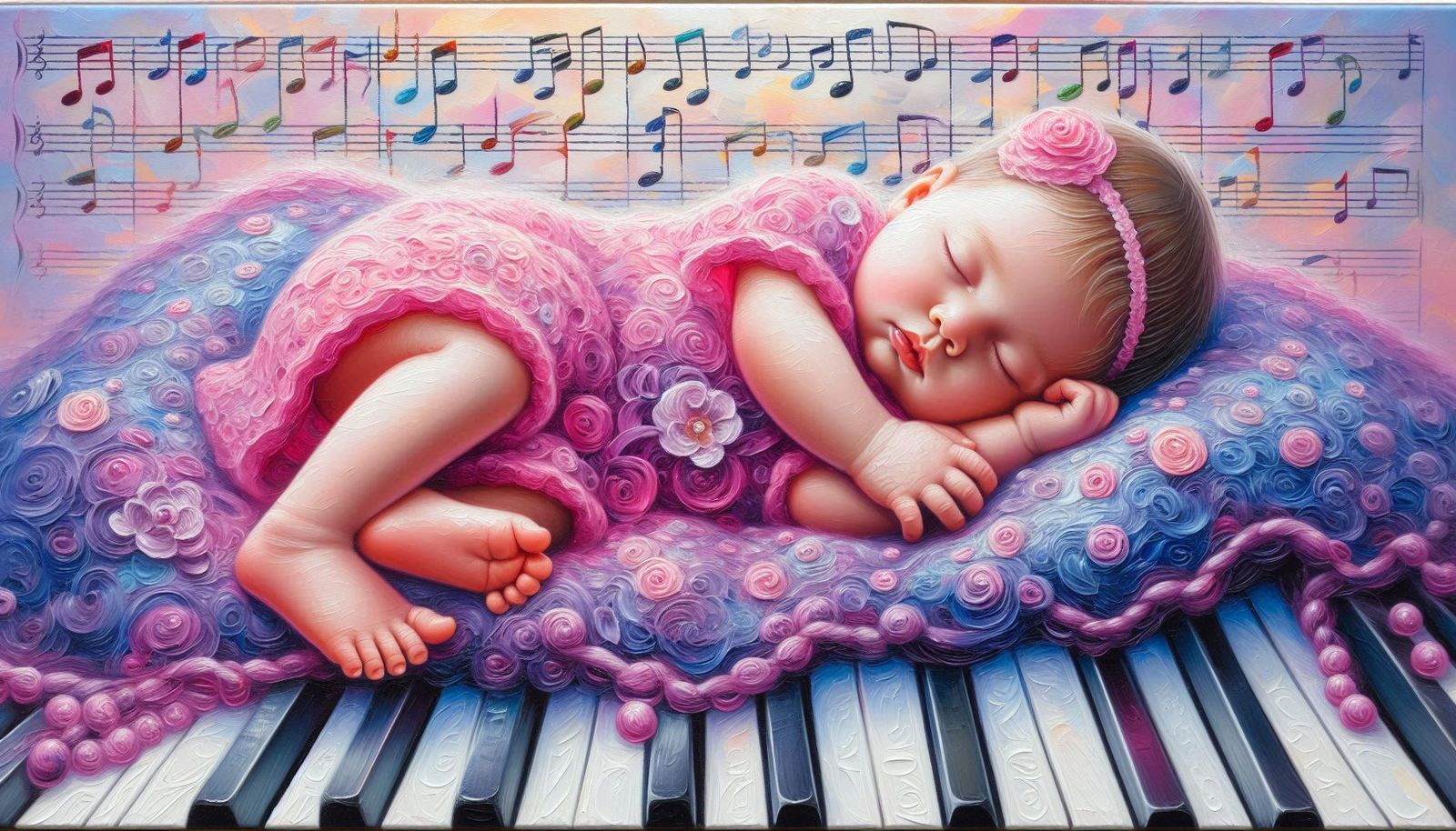 baby sleeping with a lullaby