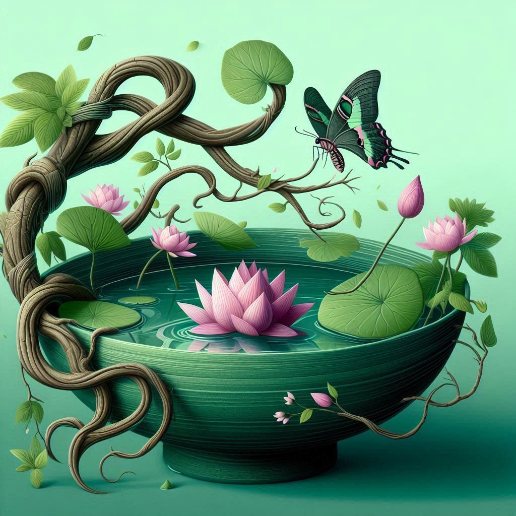 Harmony of Lotus and Butterfly