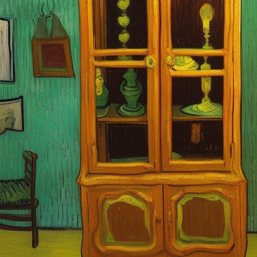 Victorian dish cabinet