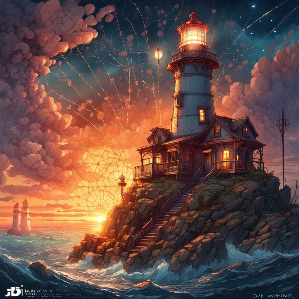 Lighthouse in the sunset