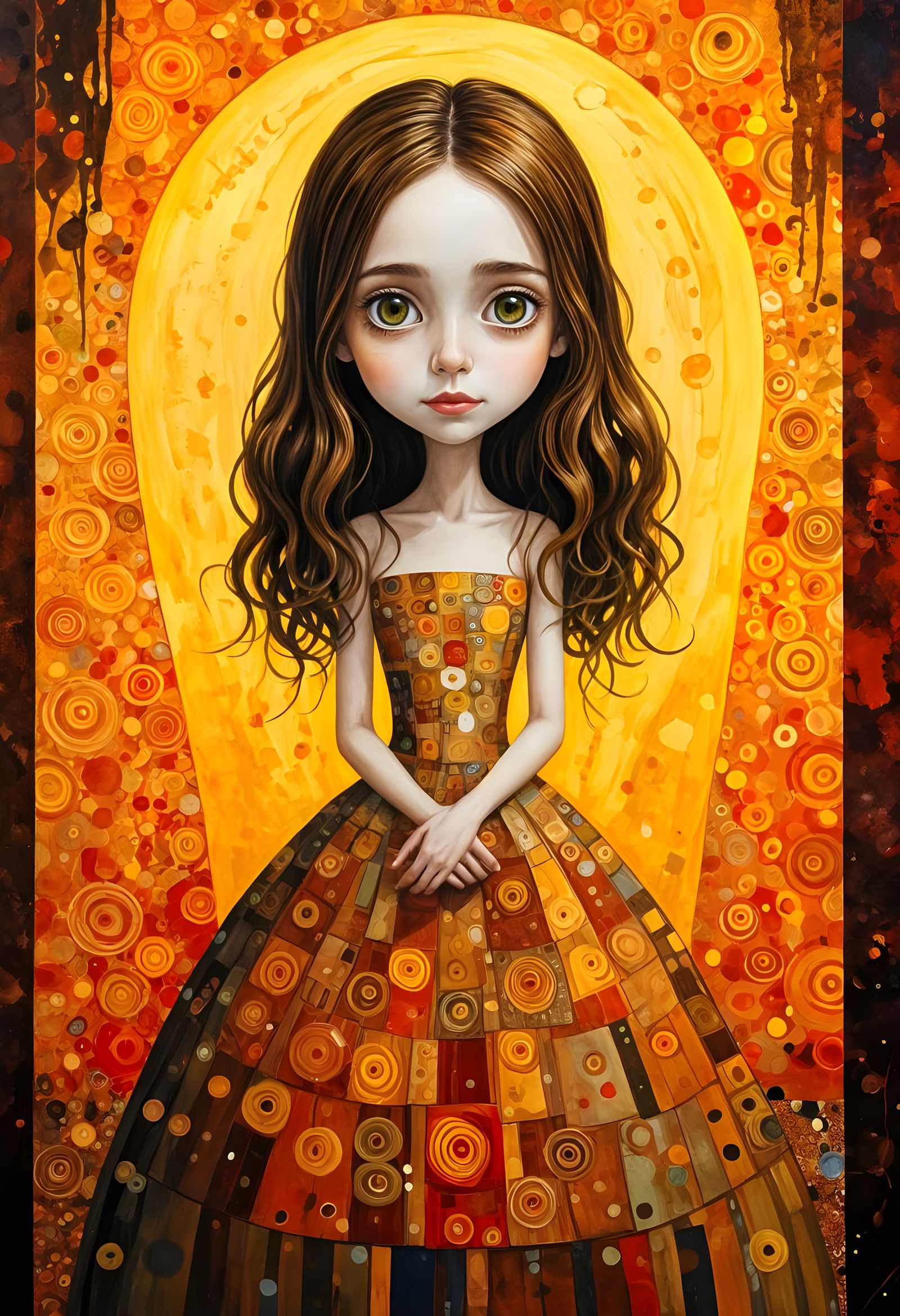 Portrait inspired by Gustav Klimt  by @Tolino