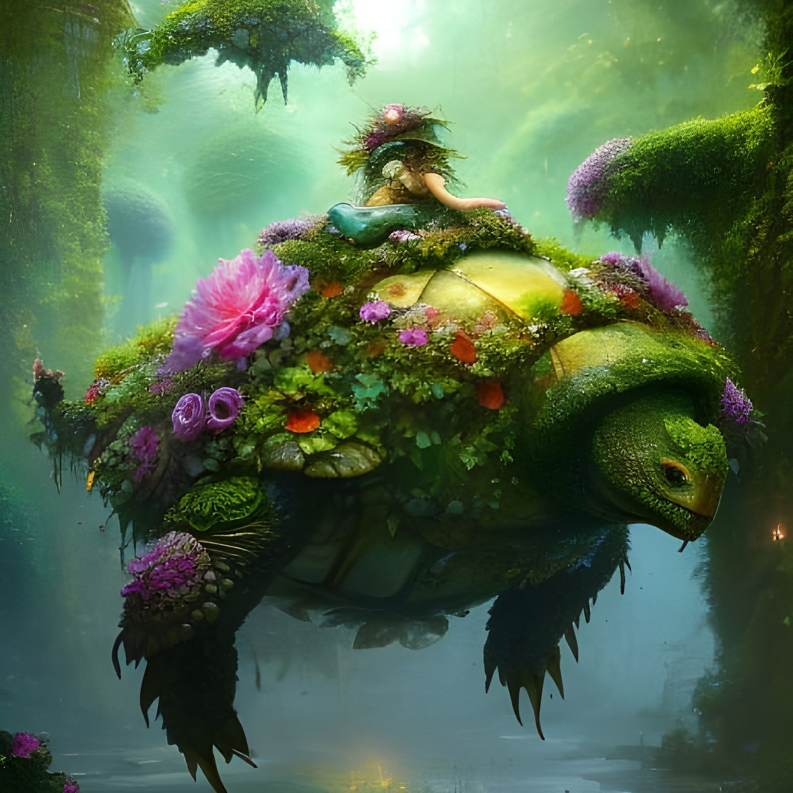 La Tortue des Abysses (The Turtle of the Abyss)  by @Doublecrash