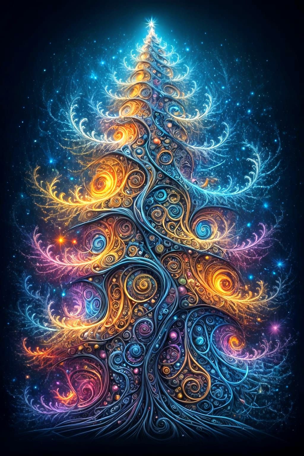 A psychedelic Christmas tree
