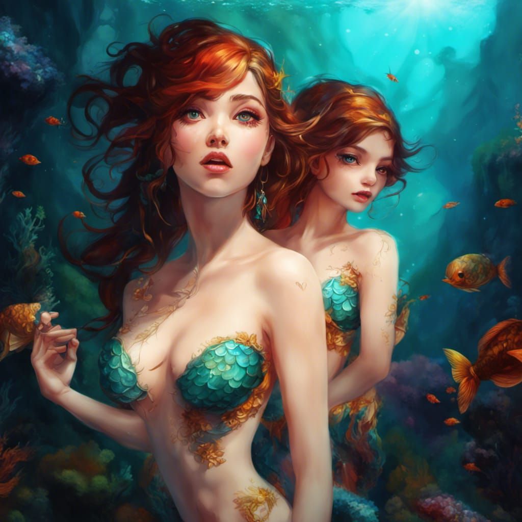 Mermaids Under the Sea