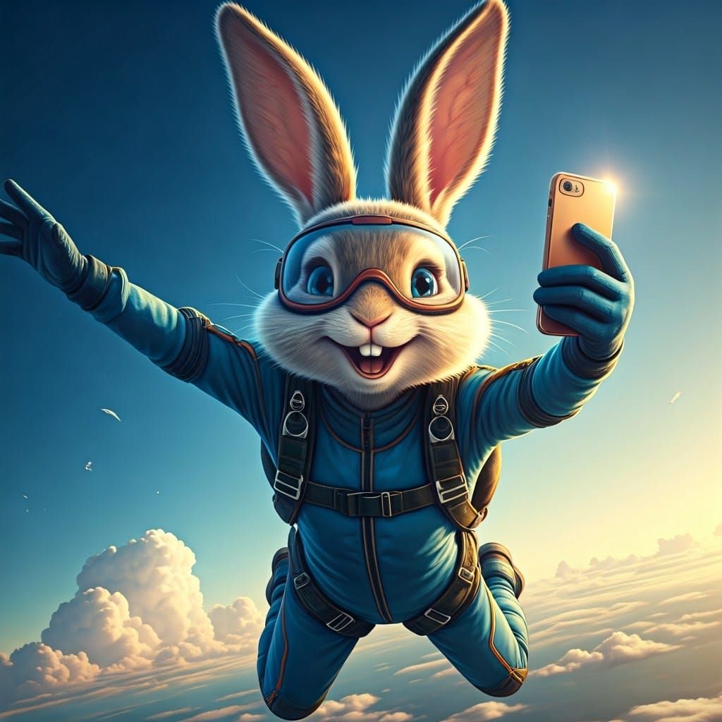 bunny skydiver  by @Amigo