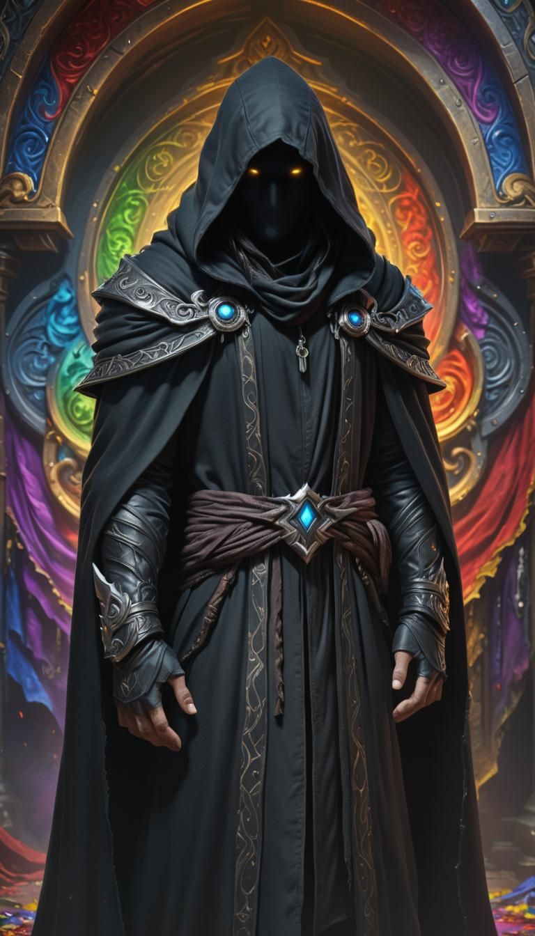 The mysterious man in black