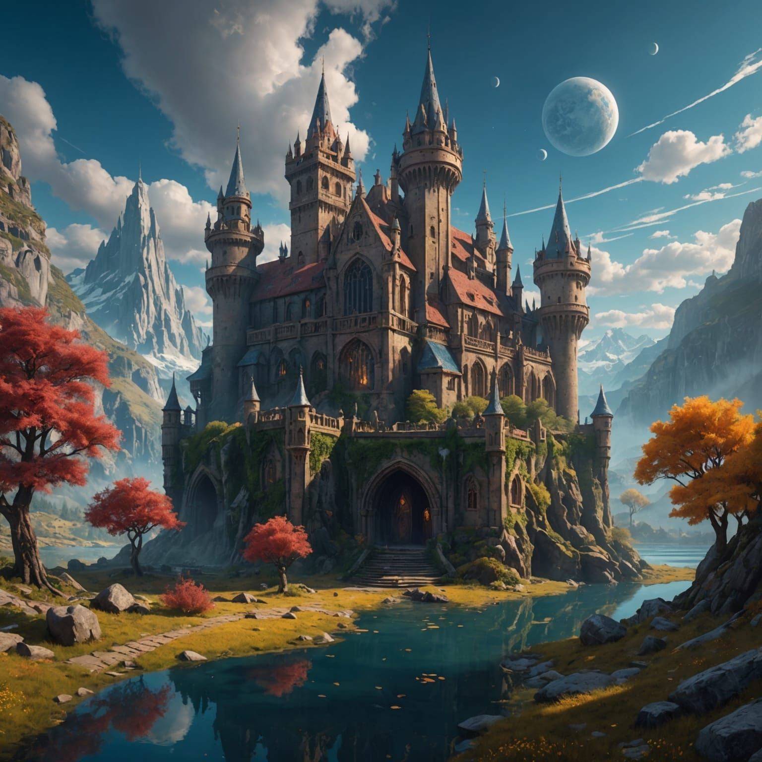 Heart Ablaze: A Fantastical Digital Painting