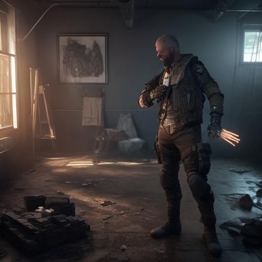 Noble Wildcat Smiling, 3D Game Cinematic Graphics