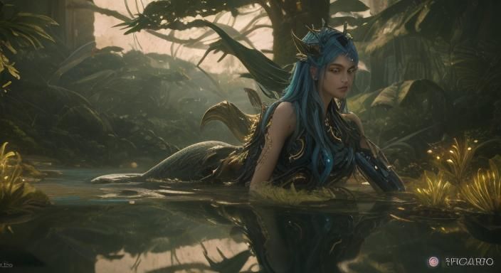 Step into an enchanting realm where the enigmatic female bio...
