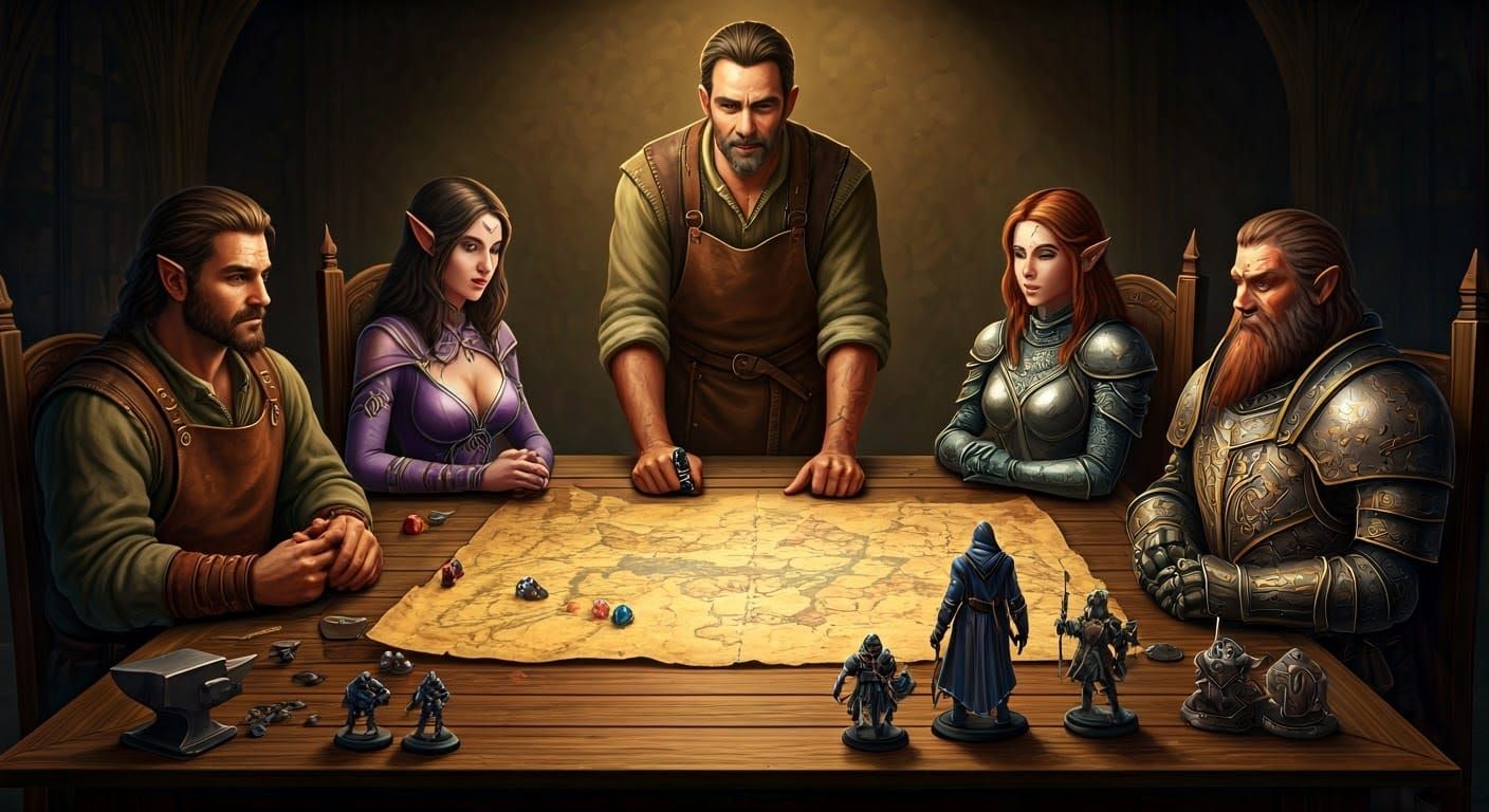 Playing their favourite rpg game