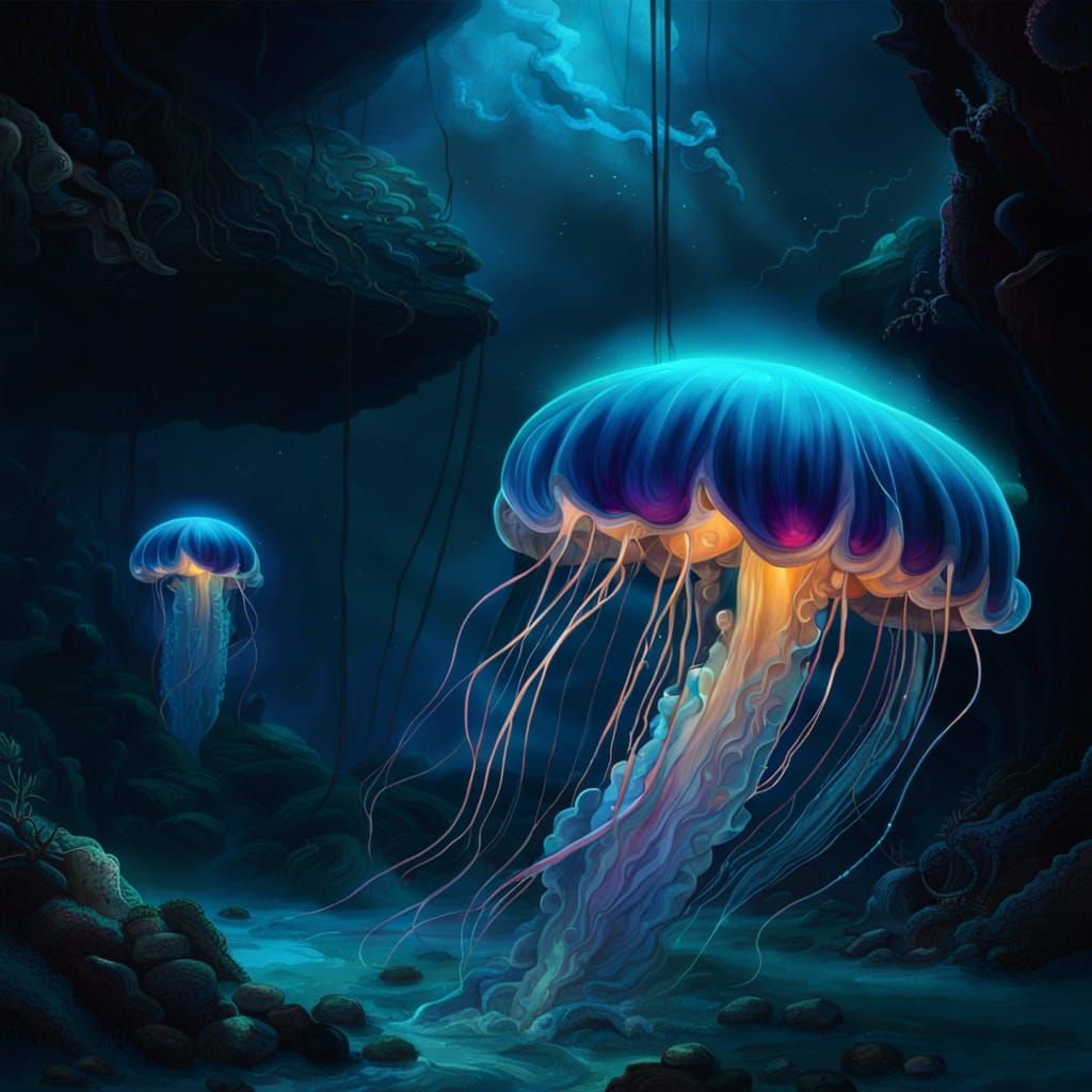 Jellyfish - AI Generated Artwork - NightCafe Creator