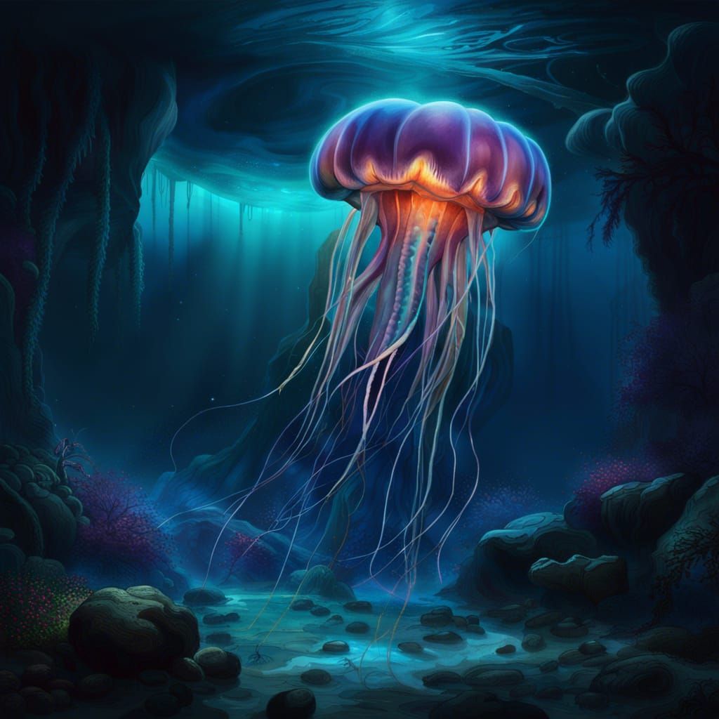 Jellyfish - AI Generated Artwork - NightCafe Creator