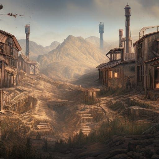 Abandoned mining town