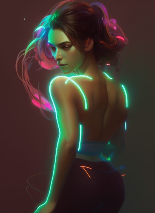 Neon Chick AI Generated Artwork NightCafe Creator