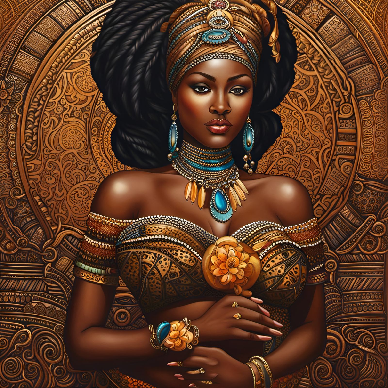 African Beauty - AI Generated Artwork - NightCafe Creator