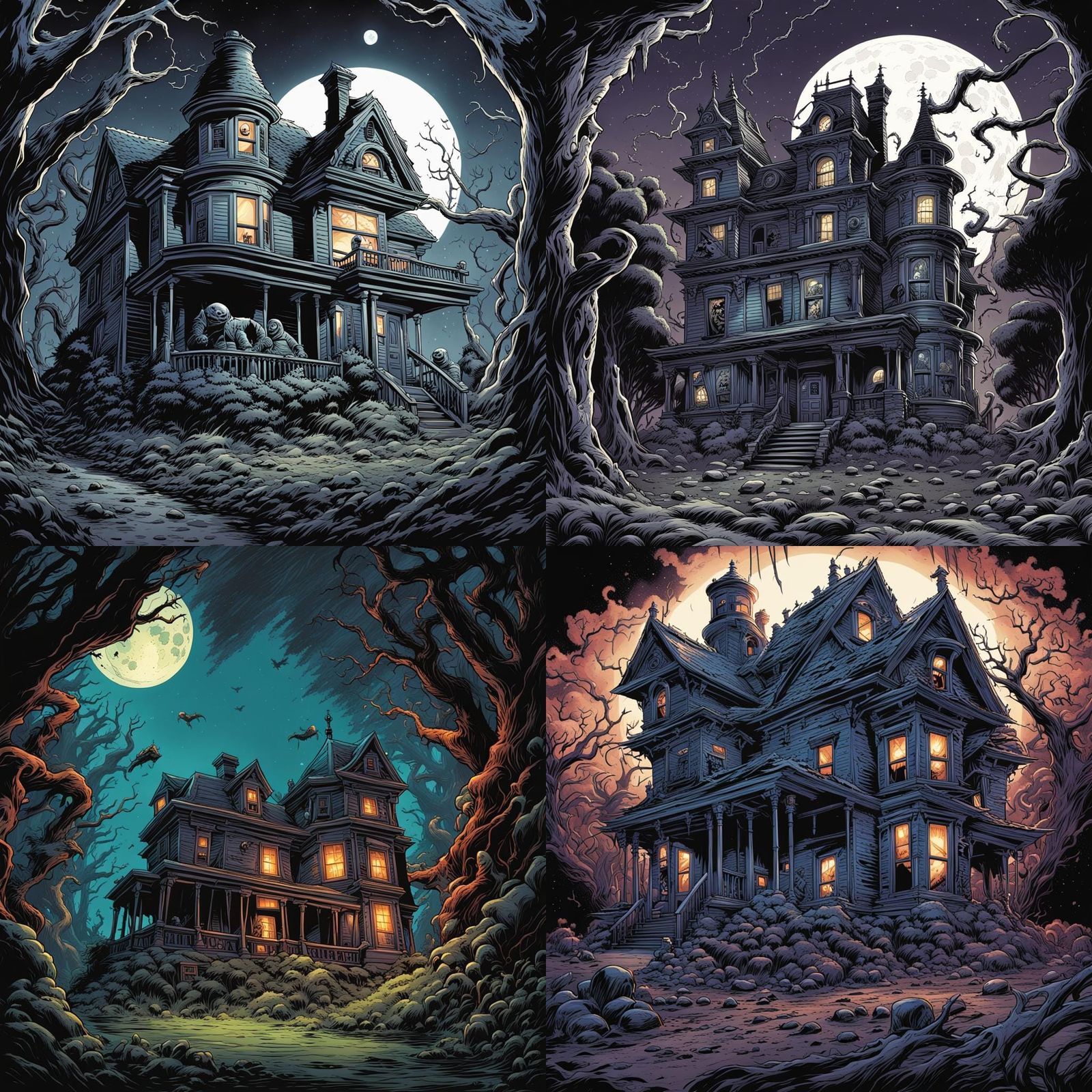 Variations on "Horror House on Planet 5", one of the novella...