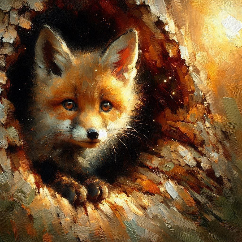 Red Fox in a Tree Hollow (1)