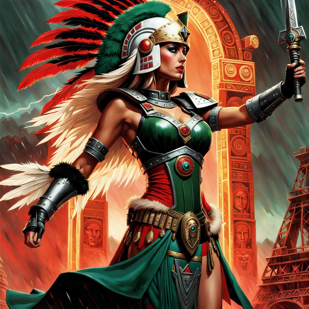 Warhammer 40k, space Marine, beautiful woman, Paris Hilton, tanned skin ...