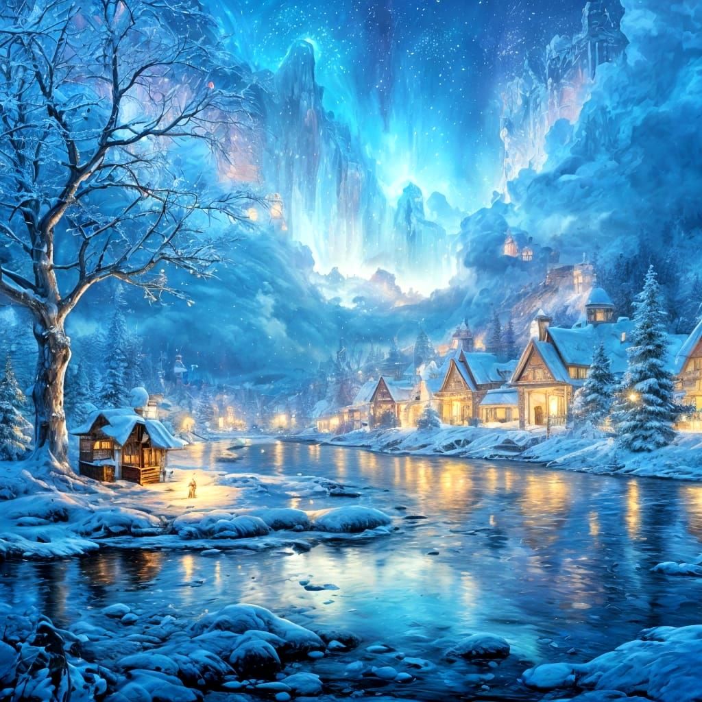 Winter fantasy landscape