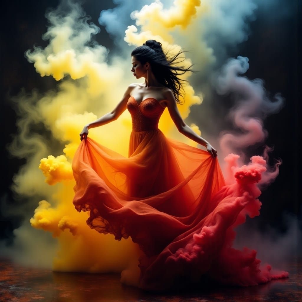 <lora:ColorSmokeFlux:1.0>  