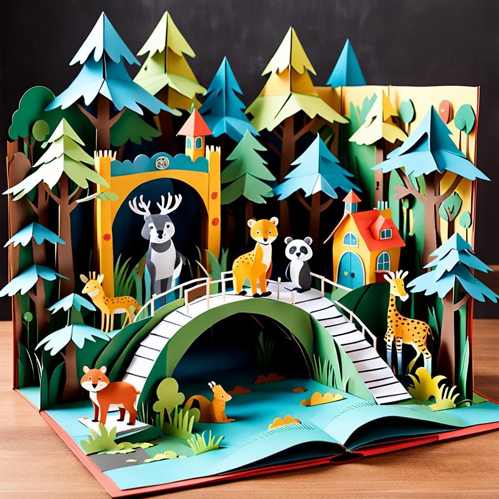 Pop-up realistic photography zoo animal storybook Interactiv...