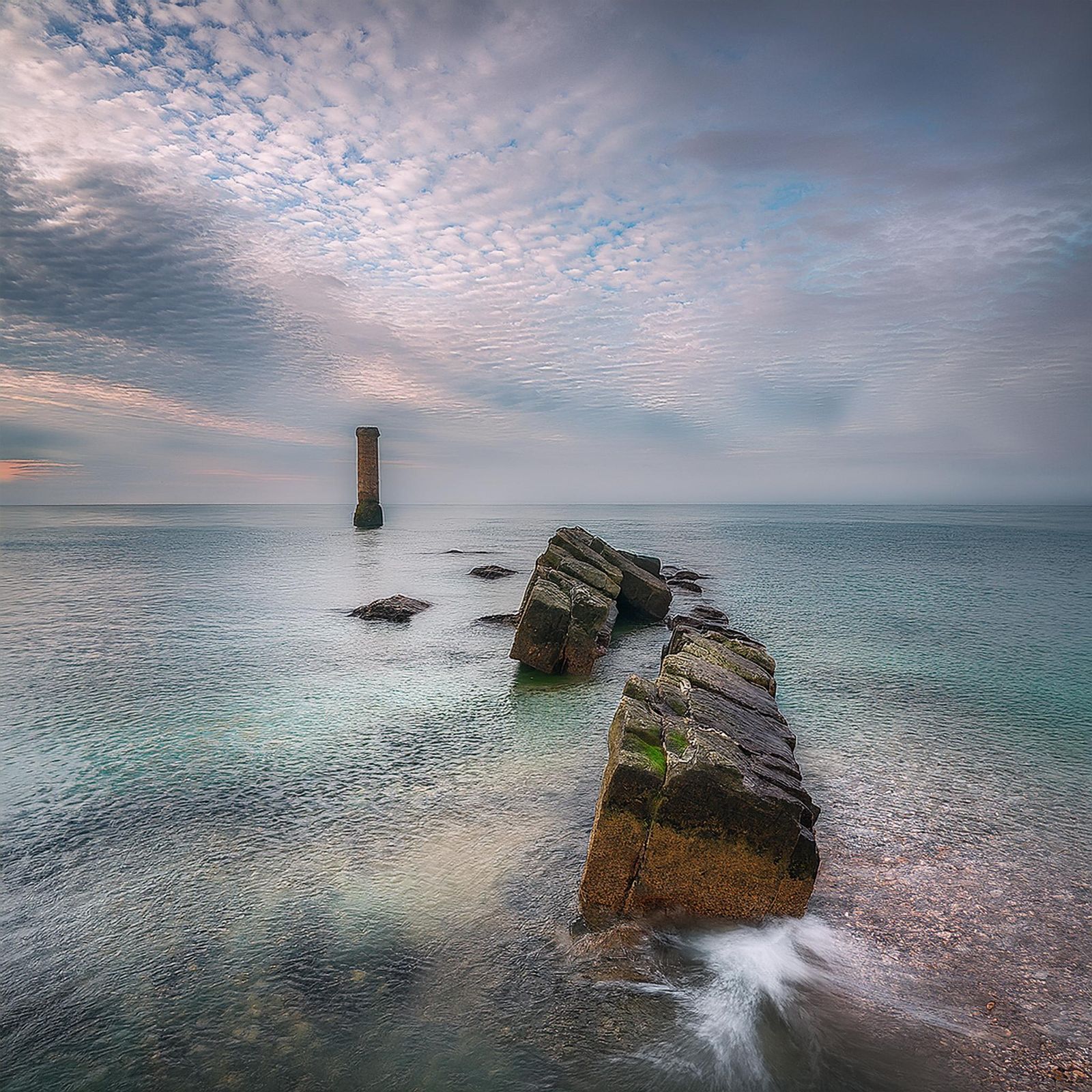 Pose longue en bord de mer