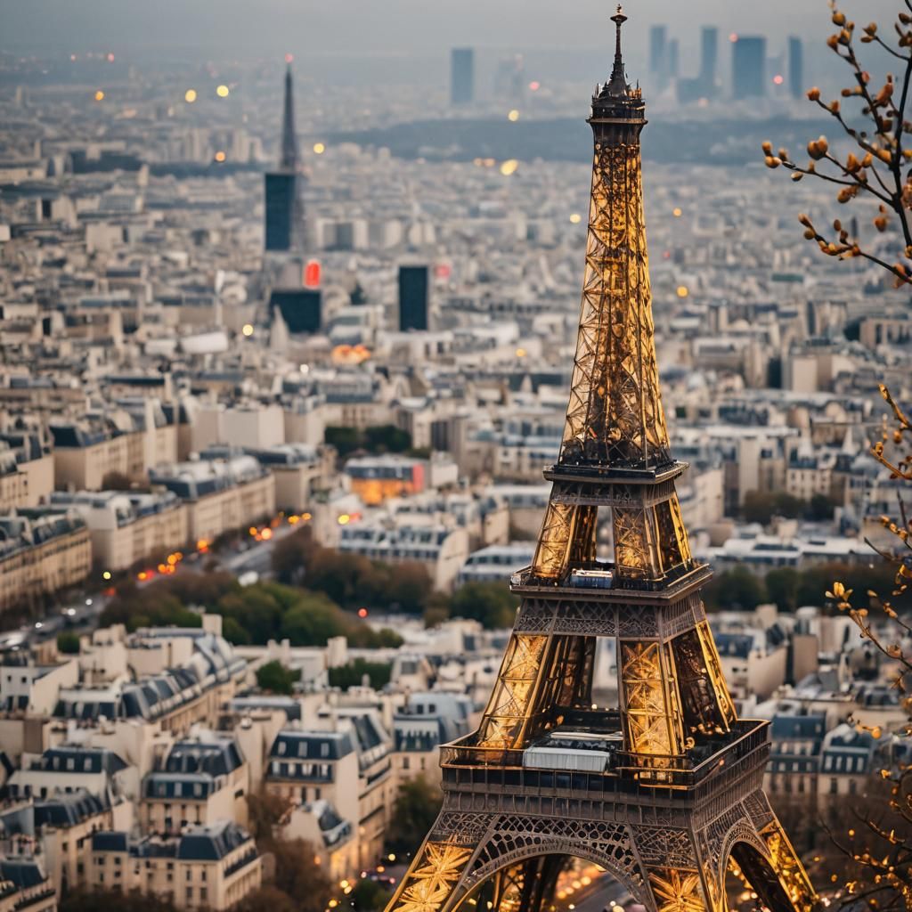 Paris  tour eiffel  paint