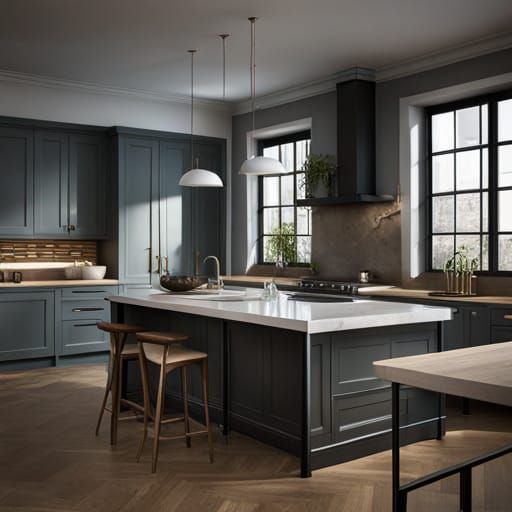 make a realistic scene with a beatifull kitchen countertop w...