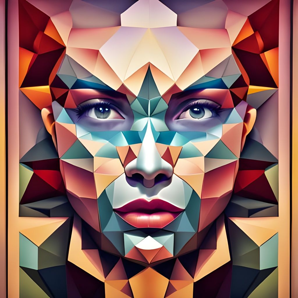 Geometric woman  by @Tommy2timez 